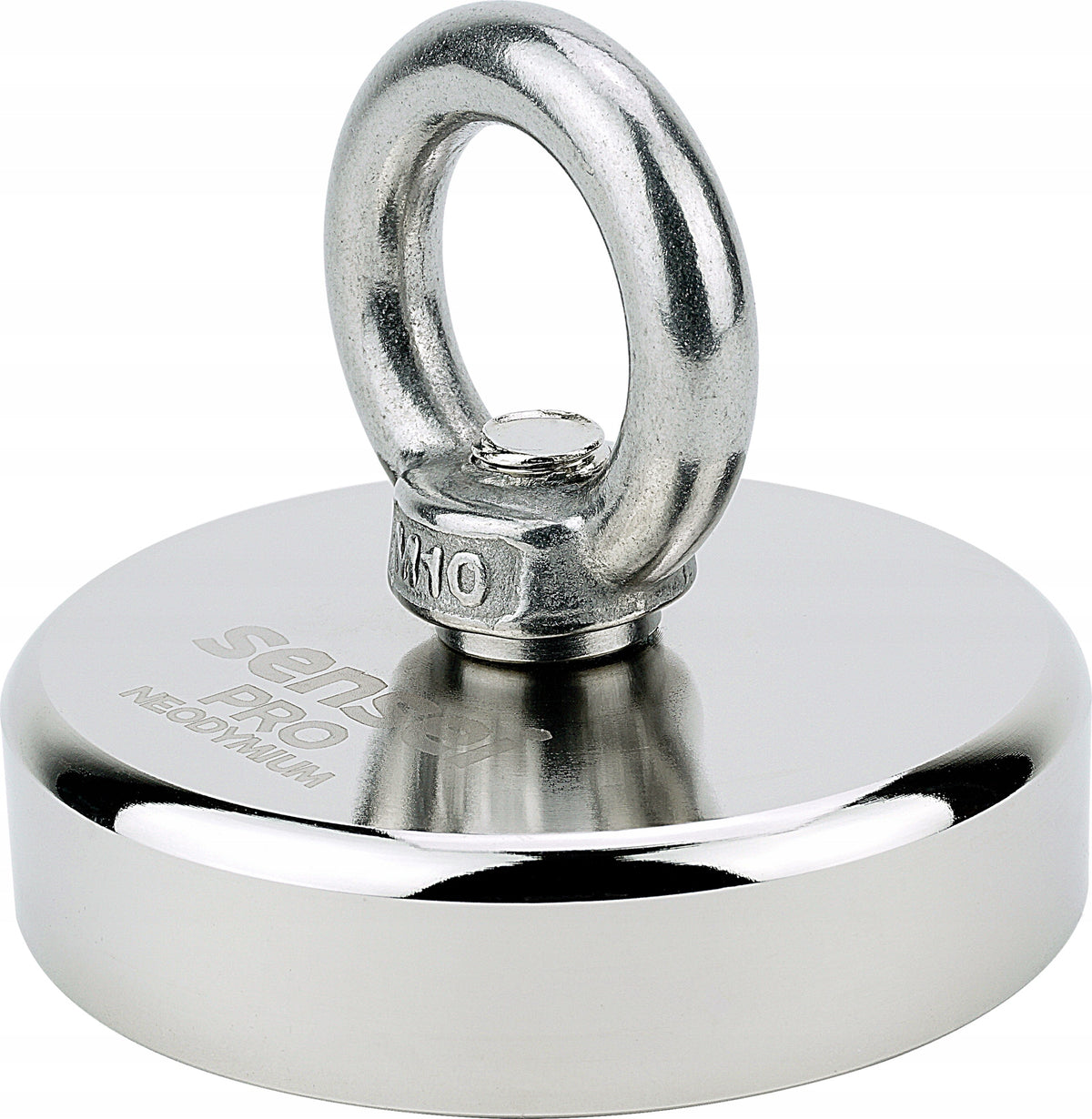 NEODYMIUM MAGNET 250 kg / Ø75 mm, Strong Handle N52 in Enclosure, Thread M10