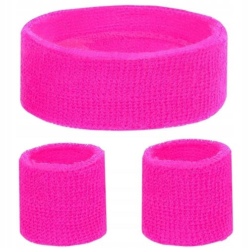 NEON SWEATBANDS SET AEROBICS SUMMER 80 90 FOR carnival