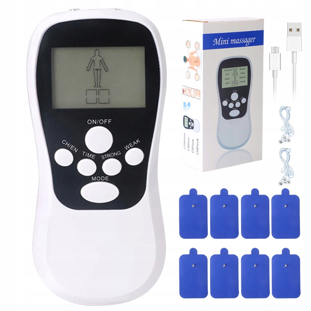 NERVE MUSCLE ELECTROSTIMULATOR EMS MUSCLE STIMULATOR SET Color white