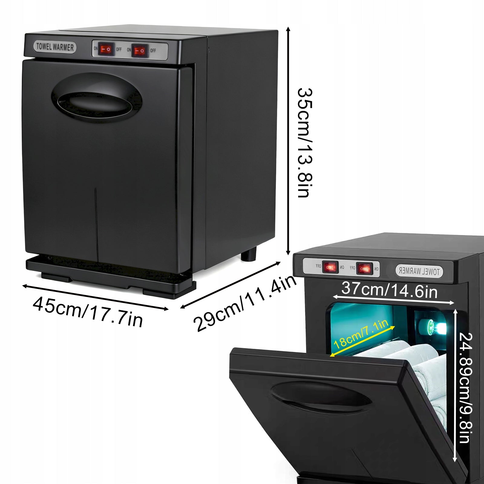 NETTLIFE 5 Liter Towel Disinfection Cabinet, Black Medical device no