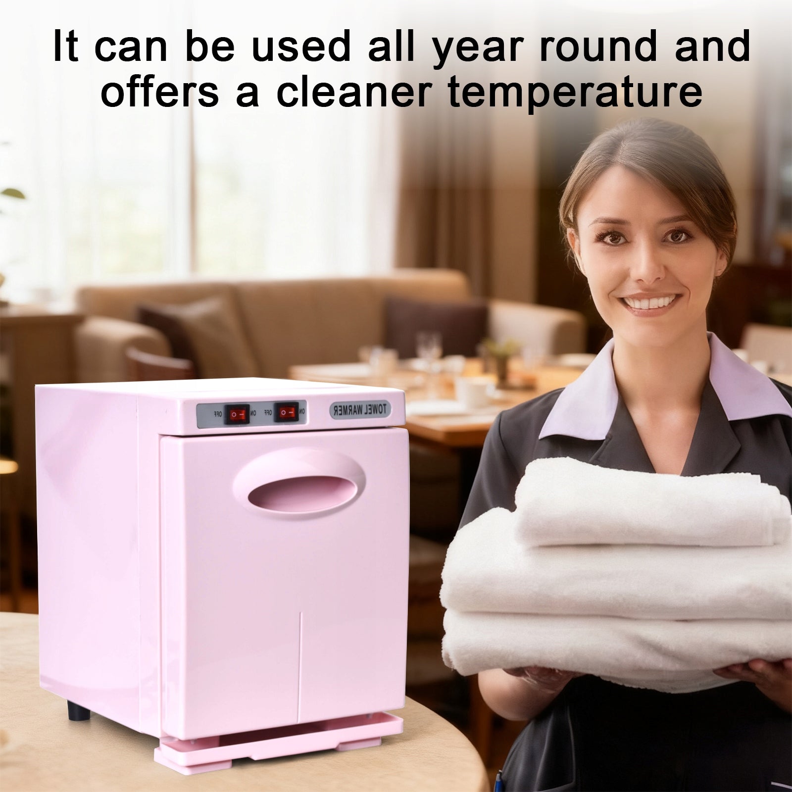 NETTLIFE 5 Liter Towel Disinfection Cabinet, Pink Medical device no