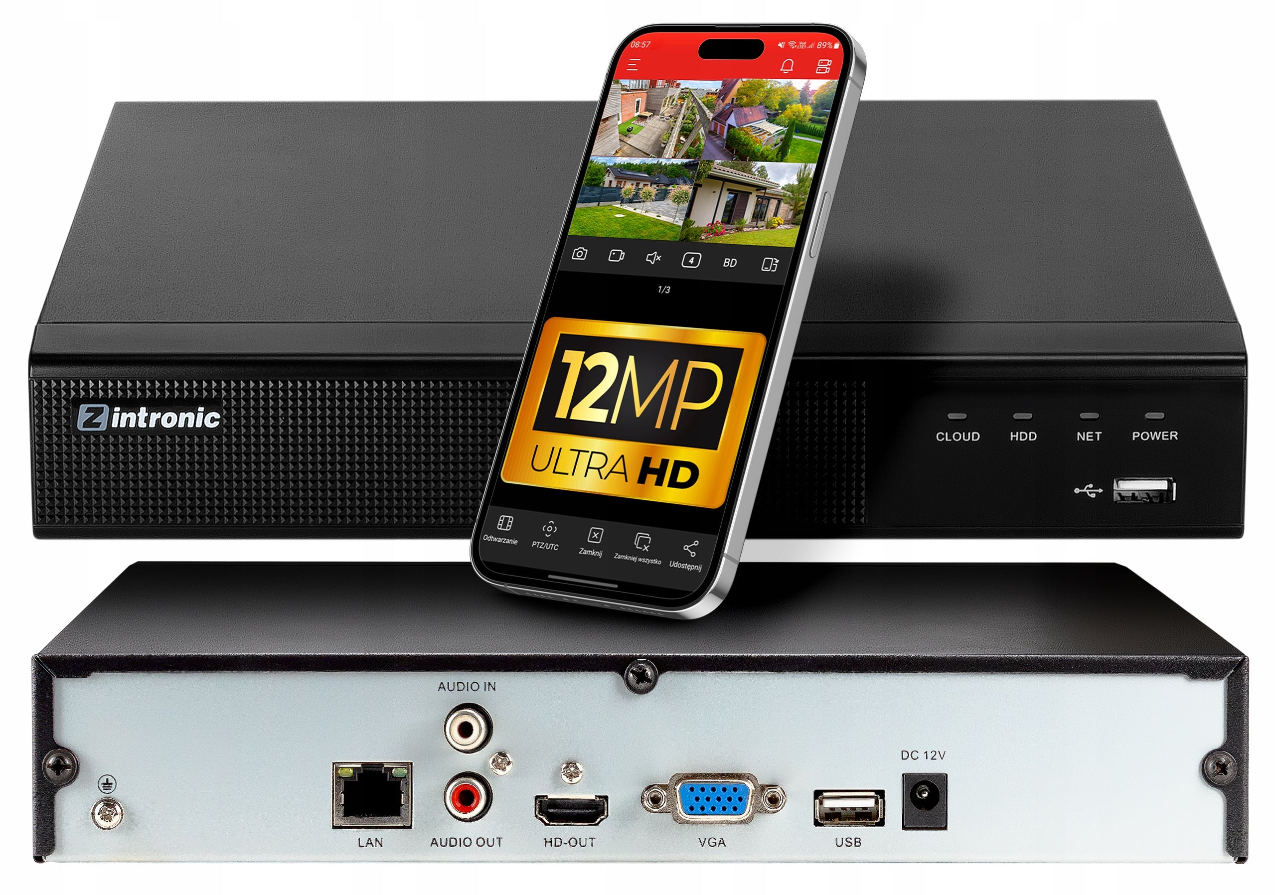 NETWORK MONITORING RECORDER NVR IP 9 CHANNEL 8MPx 4K
