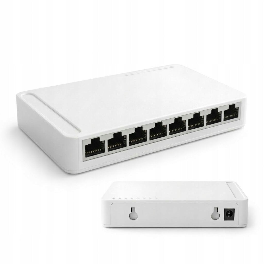 NETWORK SWITCH 8 PORTS ETHERNET SPLITTER LAN RJ45 10/100 MB/S INTERNET