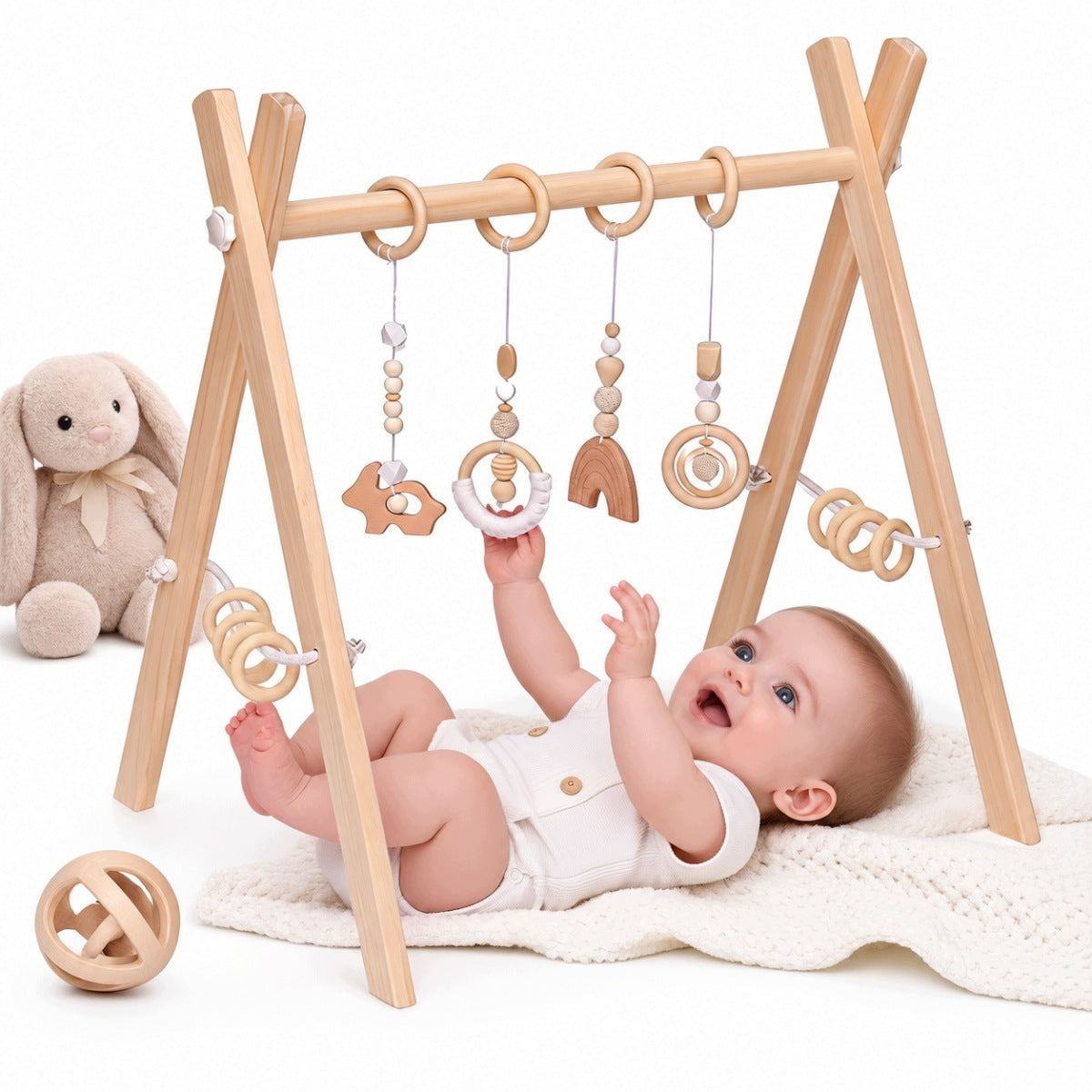 NEW 2026 EDUCATIONAL STAND FOR BABY BOY WOODEN BABY GYM