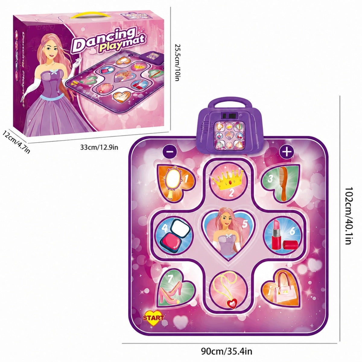 NEW 2026 INTERACTIVE MUSIC DANCE MAT FOR CHILDREN 6 LED MODES Brand no brand