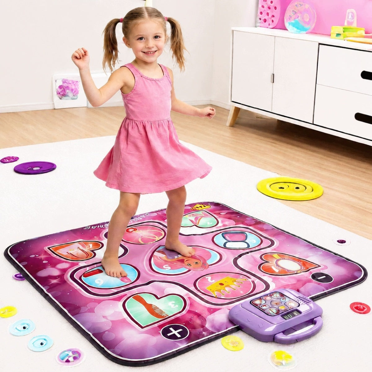 NEW 2026 INTERACTIVE MUSIC DANCE MAT FOR CHILDREN 6 LED MODES Packaging status original