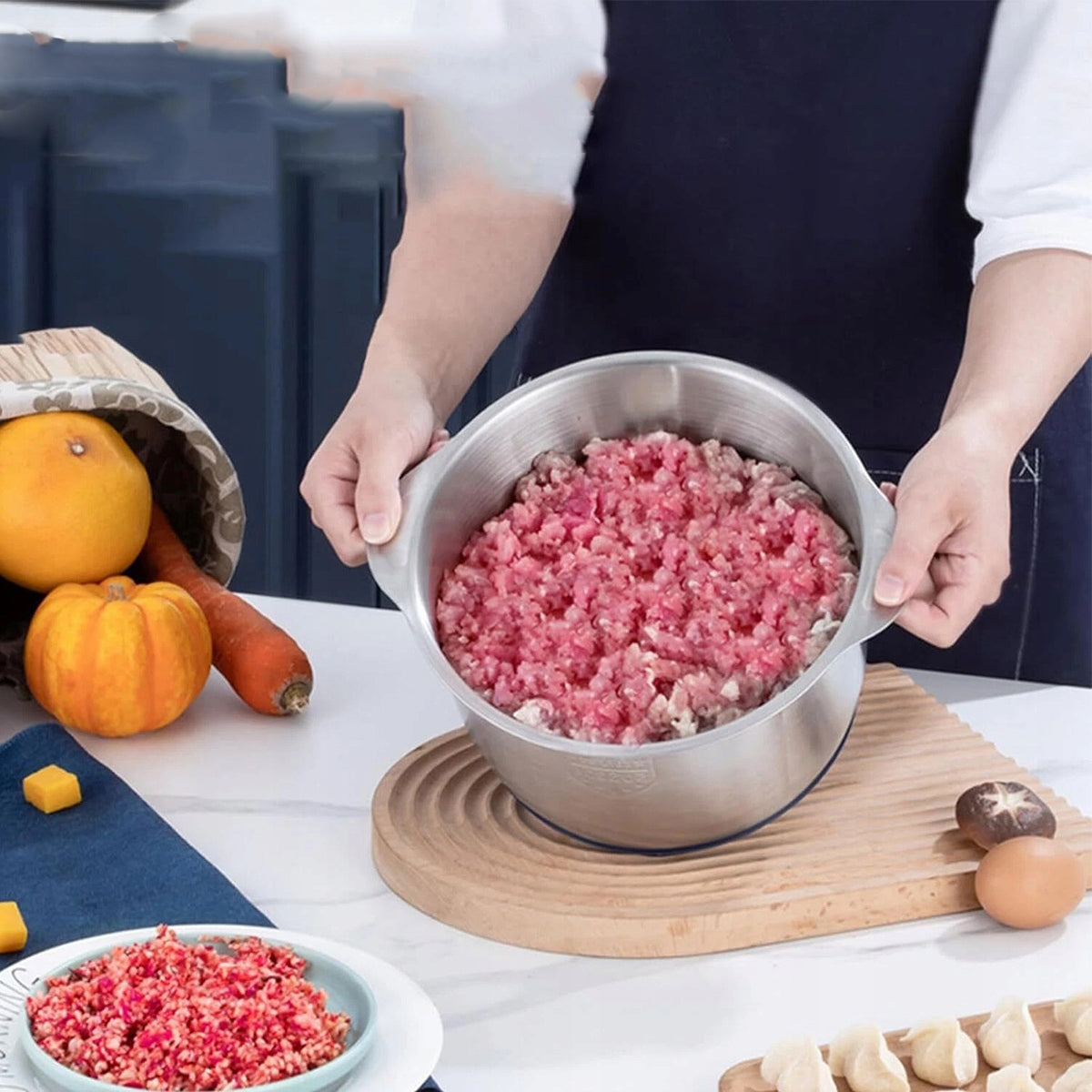NEW 500W ELECTRIC MEAT AND VEGETABLE MIXER MULTIFUNCTIONAL STEEL Packaging status original