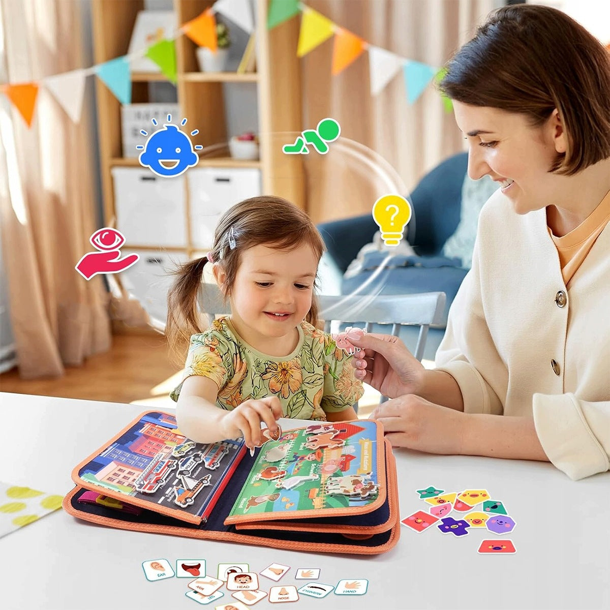 NEW 8IN1 SENSORY BOOK MANIPULATION BOARD XXL SAFE Brand no brand