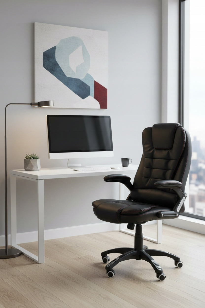 NEW BLACK OFFICE CHAIR SWIVEL CHAIR BSB004R Packaging status original