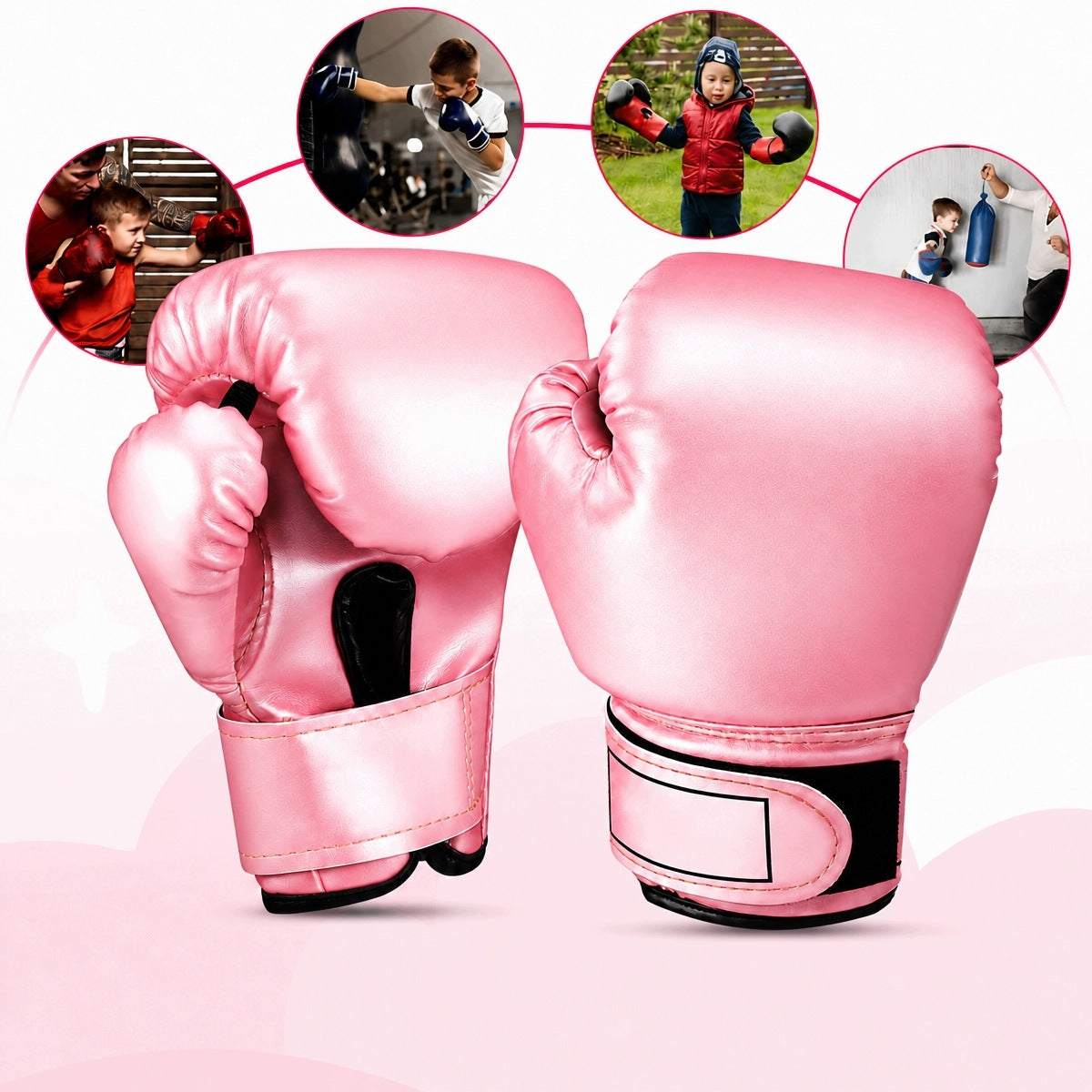 NEW CHILDREN'S BOXING GLOVES FOR PUNCHING BAG PINK 6 OZ Brand no brand
