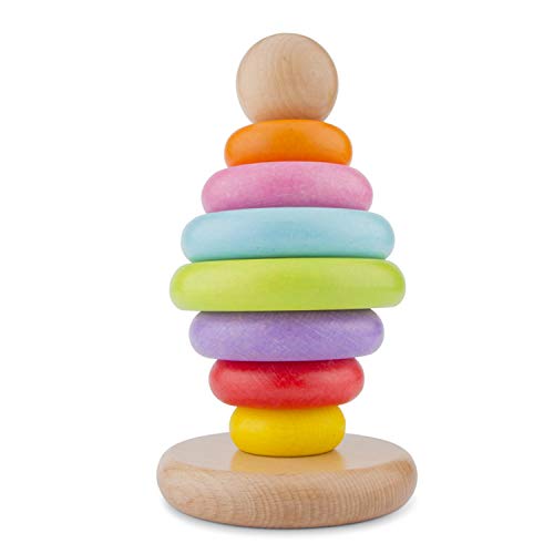 NEW CLASSIC TOYS WOODEN SORTER - RAINBOW TOWER Manufacturer code 001
