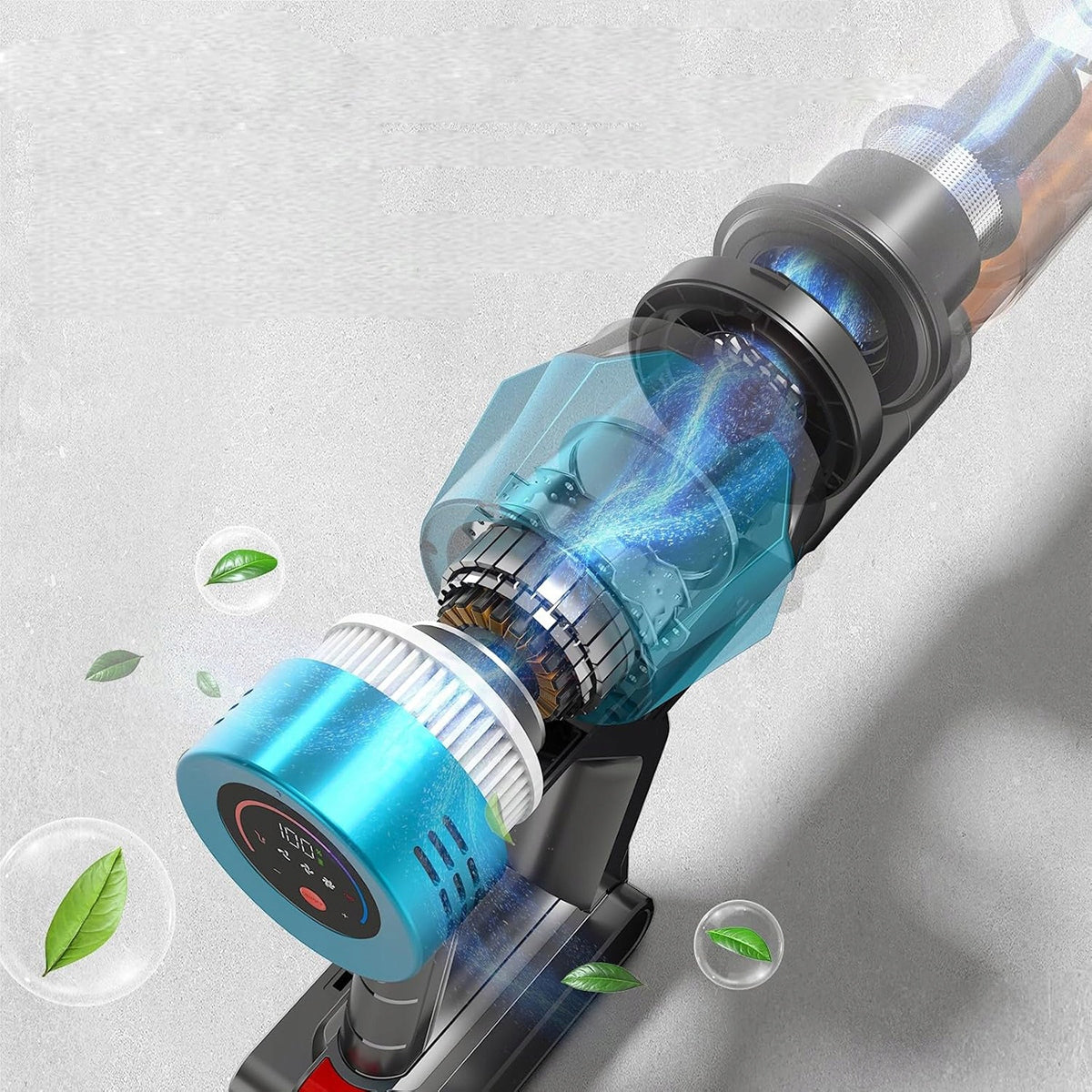 NEW CORDLESS UPRIGHT HANDHELD LED VACUUM CLEANER 550W 50KPA FOR HOME 1.5L Model 6942278463245