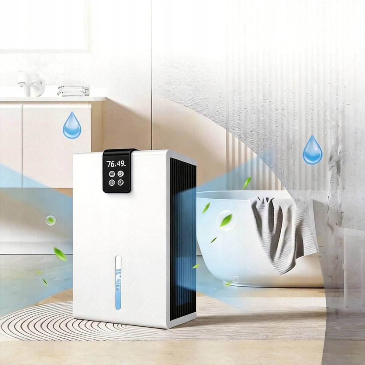 NEW DEHUMIDIFIER MOISTURE ABSORBER QUIET EFFICIENT 2,8L. Model 4058423994358