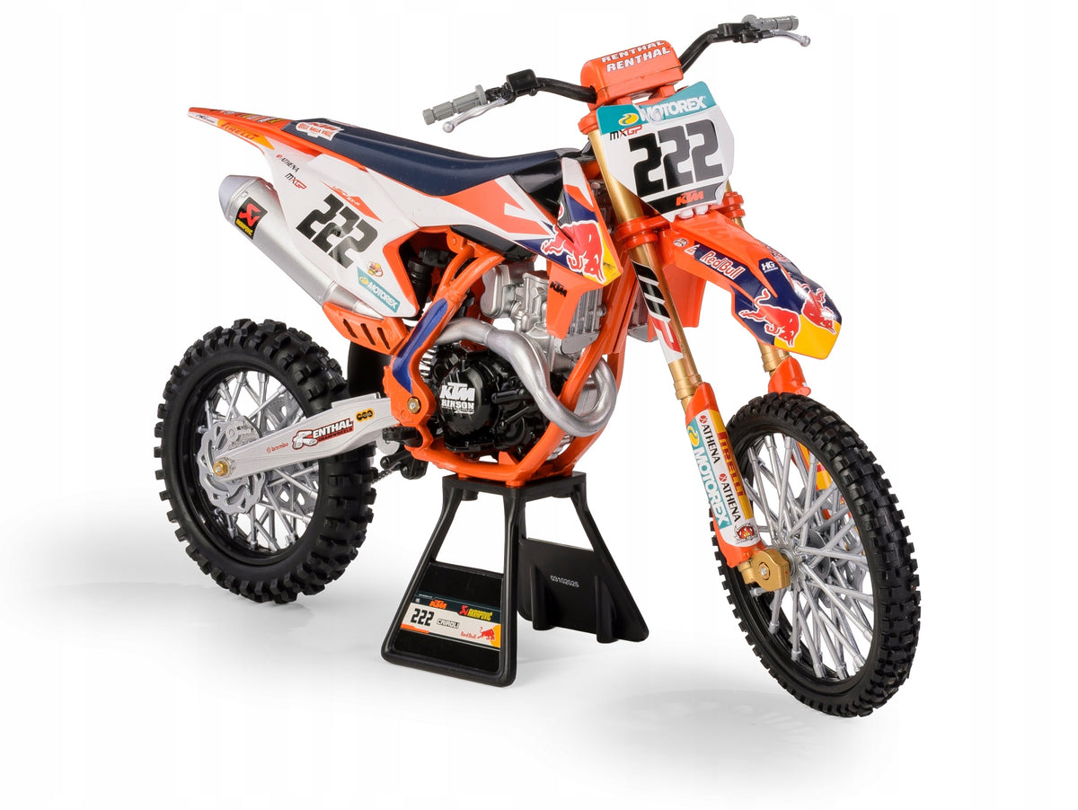 NEW RAY KTM 450SX-F #222 TONS CAIROLI 1:6 MOTORCYCLE NEW MOTOCROSS MODEL Assembly diecast