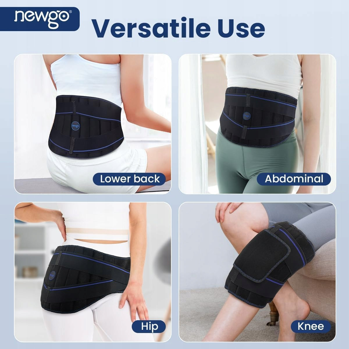 NEWGO WRAP COOLING BELT BACK PAIN COMPRESSION sciatica 108x22CM Packaging status original
