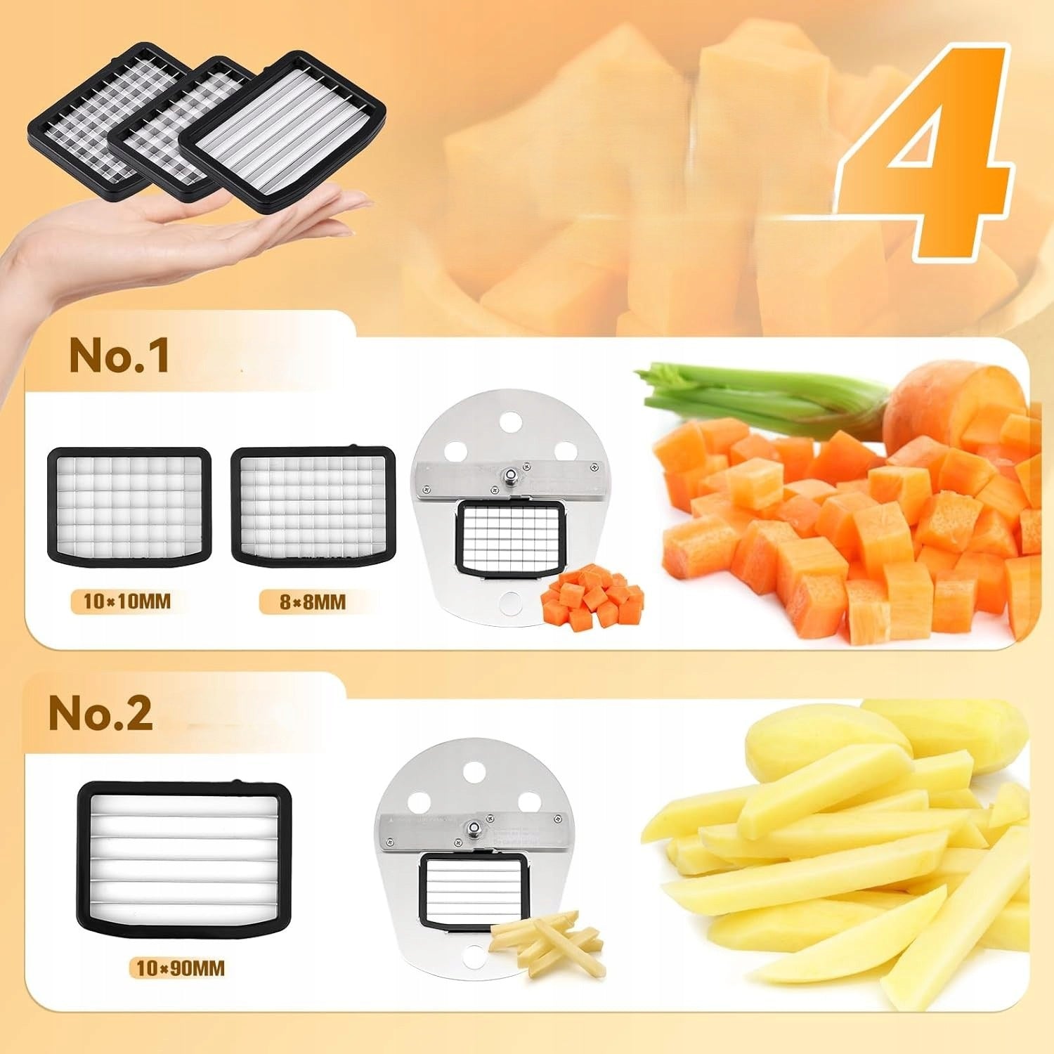 NEWTRY 4-in-1 Electric Vegetable Slicer, Commercial M4A Brand Newtry