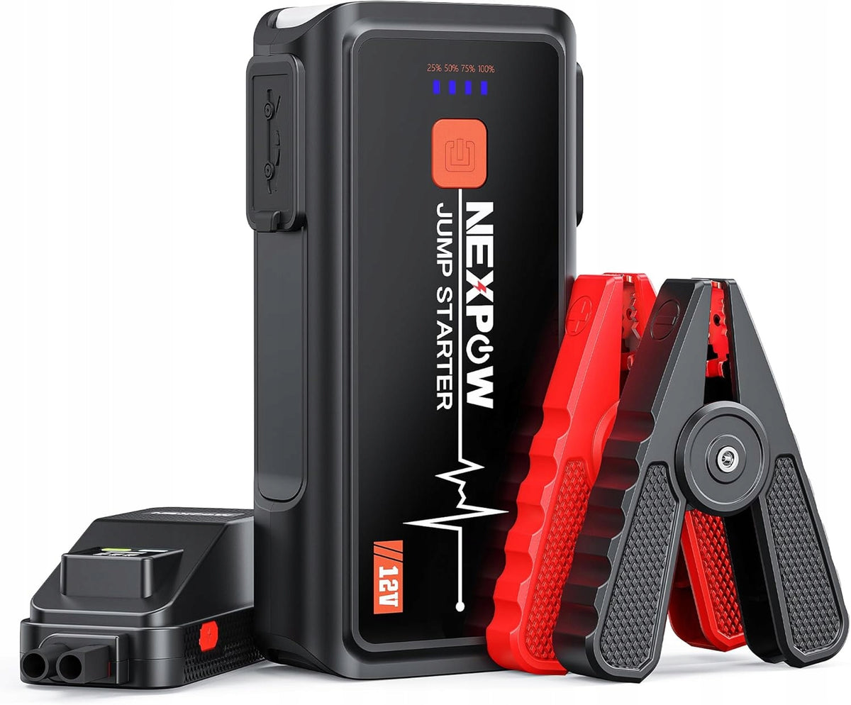 NEXPOW 3000A Jump Starter Power Bank 59.2Wh 16000 mAh LED Flashlight USB Charging