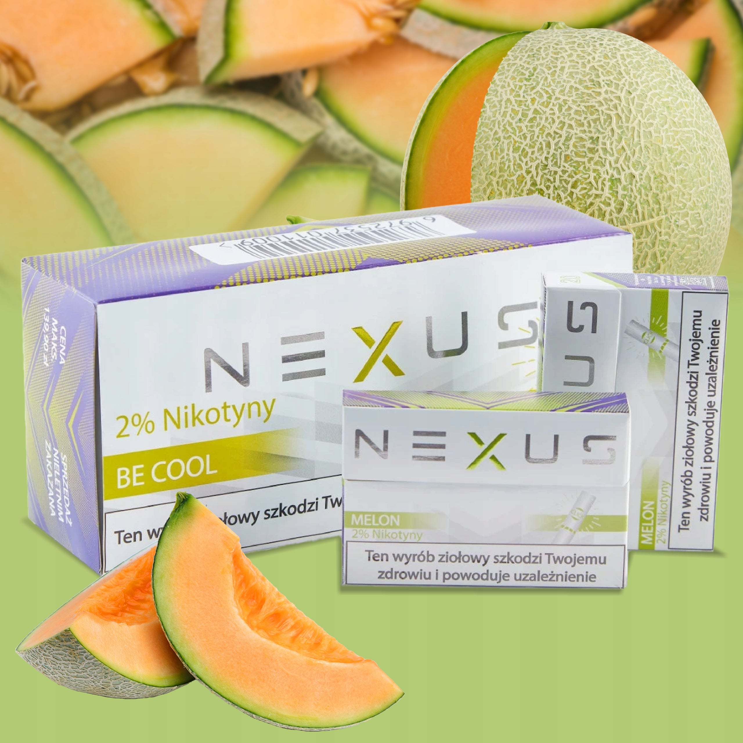 NEXUS MELON with nicotine cartridges compatible with IQOS (NOT for Iqos Iluma) Manufacturer code 5905054621612