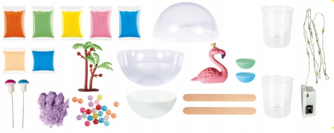 NIGHT LIGHT FOR CHILDREN LED FLAMINGO SAND KINETIC CRYSTALS SET Manufacturer code ZESTAW EDUKACYJNY MAŁY CHEMIK KREATYWNY