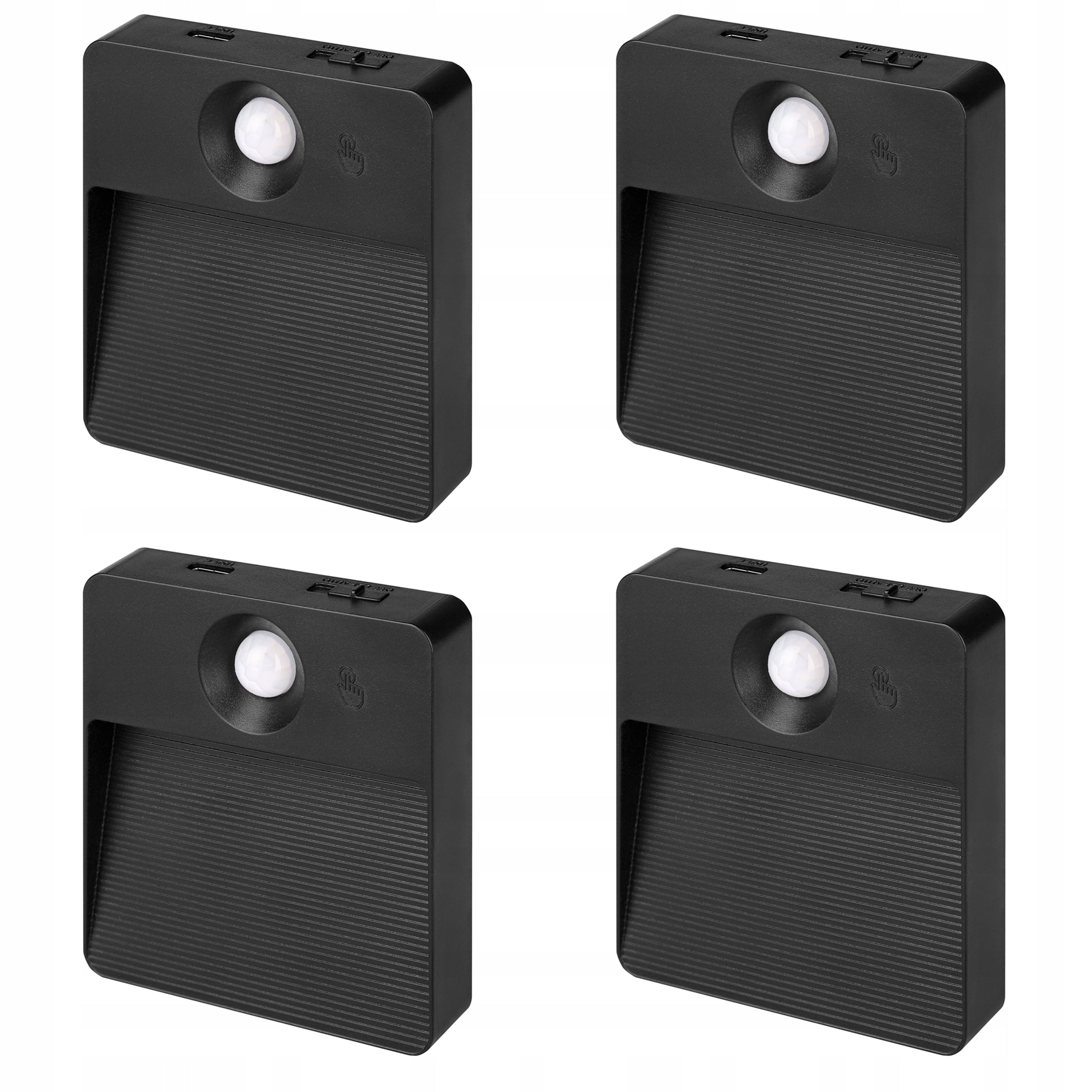 NIGHT LIGHT WITH MOTION SENSOR Masterled Poli Black for 4x Battery
