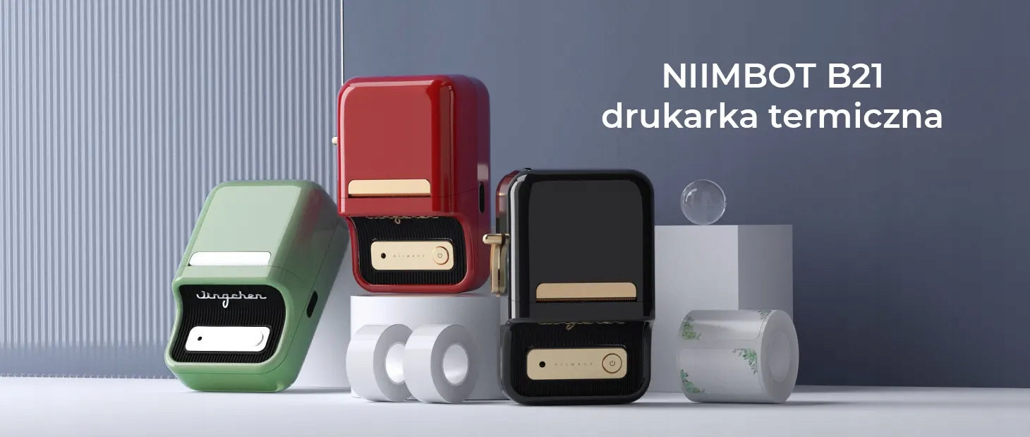 NIIMBOT B21 Pro green label printer 50 mm + 1 roll Manufacturer code Drukarka termiczna B21_PRO Niimbot zielona