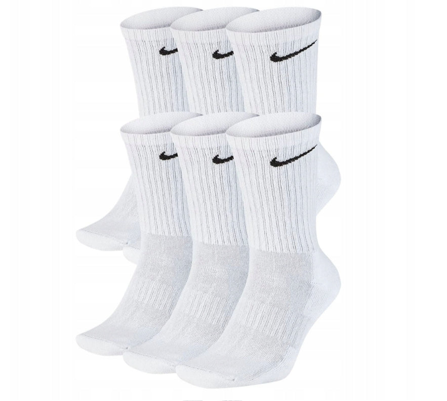 NIKE ORIGINAL SOCKS HIGH 38-42 6 PAIRS WHITE