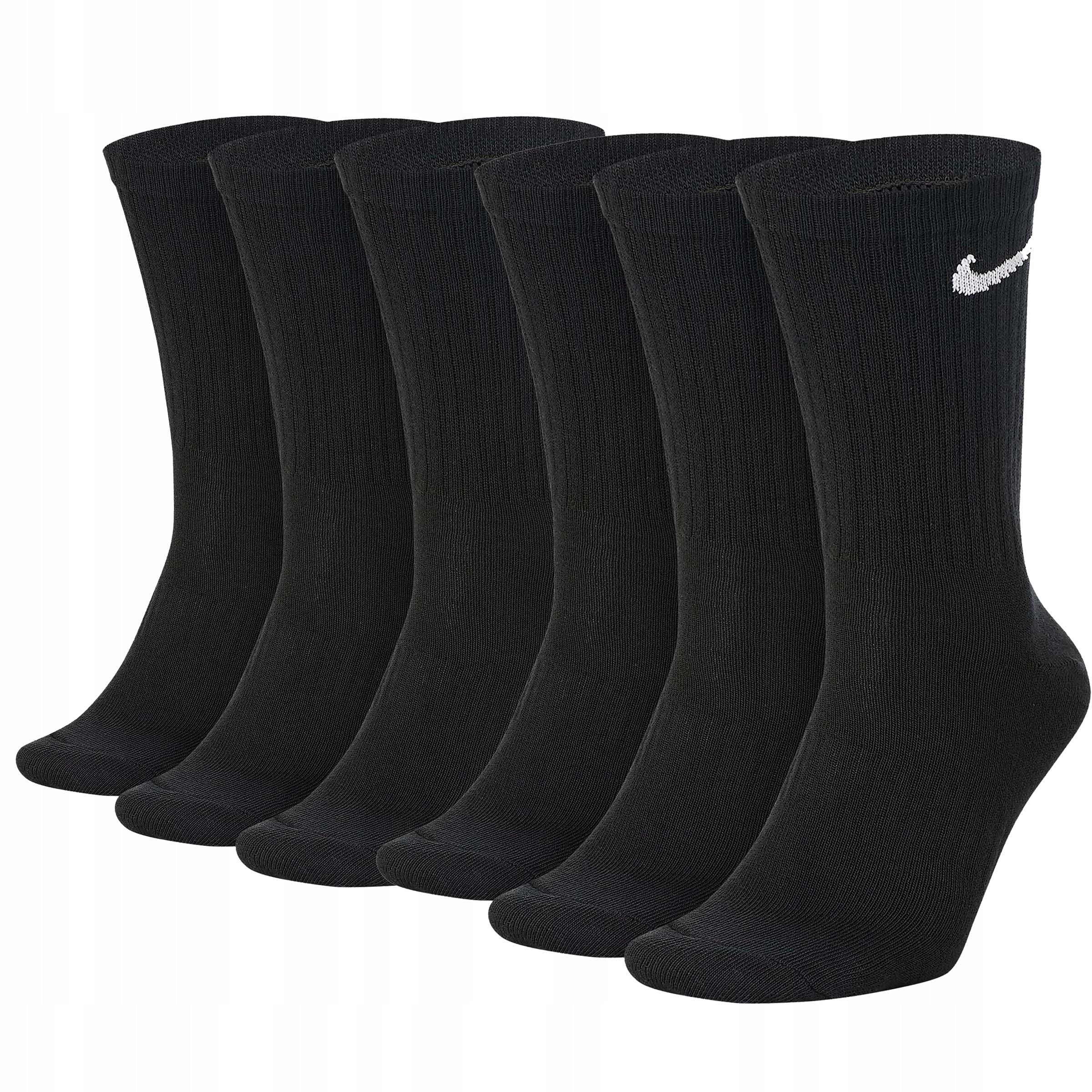 NIKE Socks set of 6 pairs of cotton high for training black ros. 42-46 Manufacturer code 4894165430101