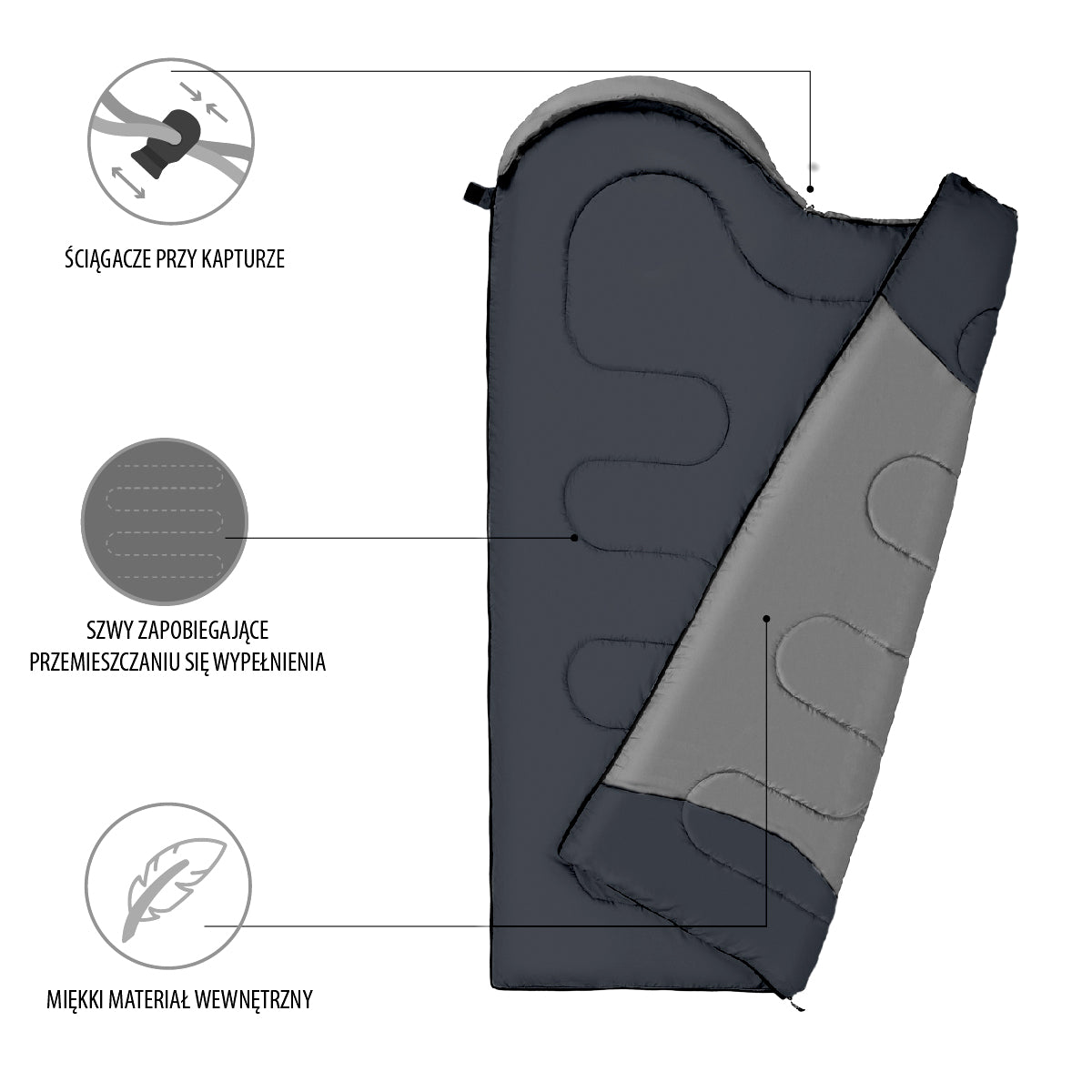 NILS CAMP Hiking Sleeping Bag Trekking Quilt Lightweight Warm 75x185 CM Brand Nils Camp