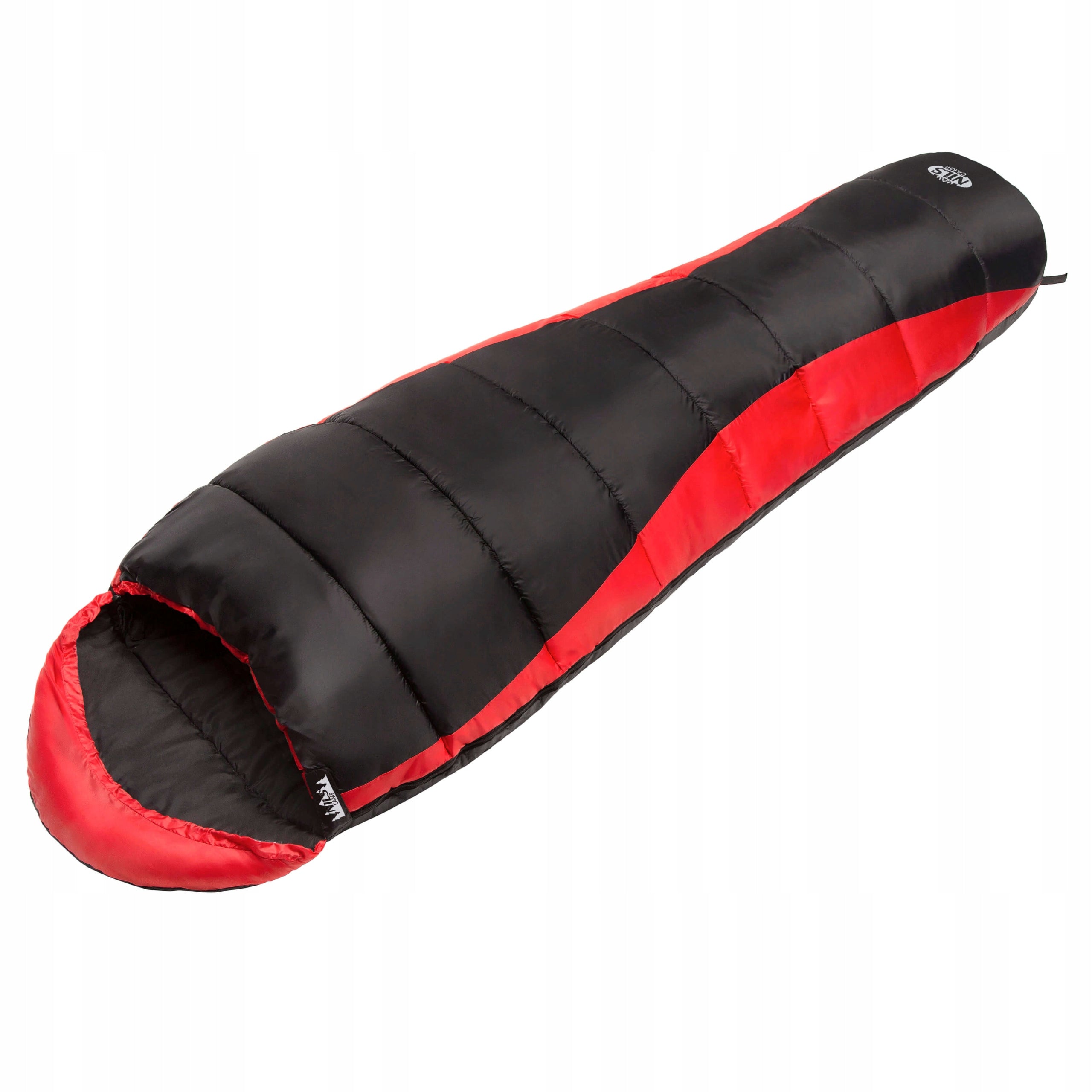 NILS NC2012 SLEEPING BAG BLACK AND RED FOR CAMPING TENT Manufacturer code 15-04-107