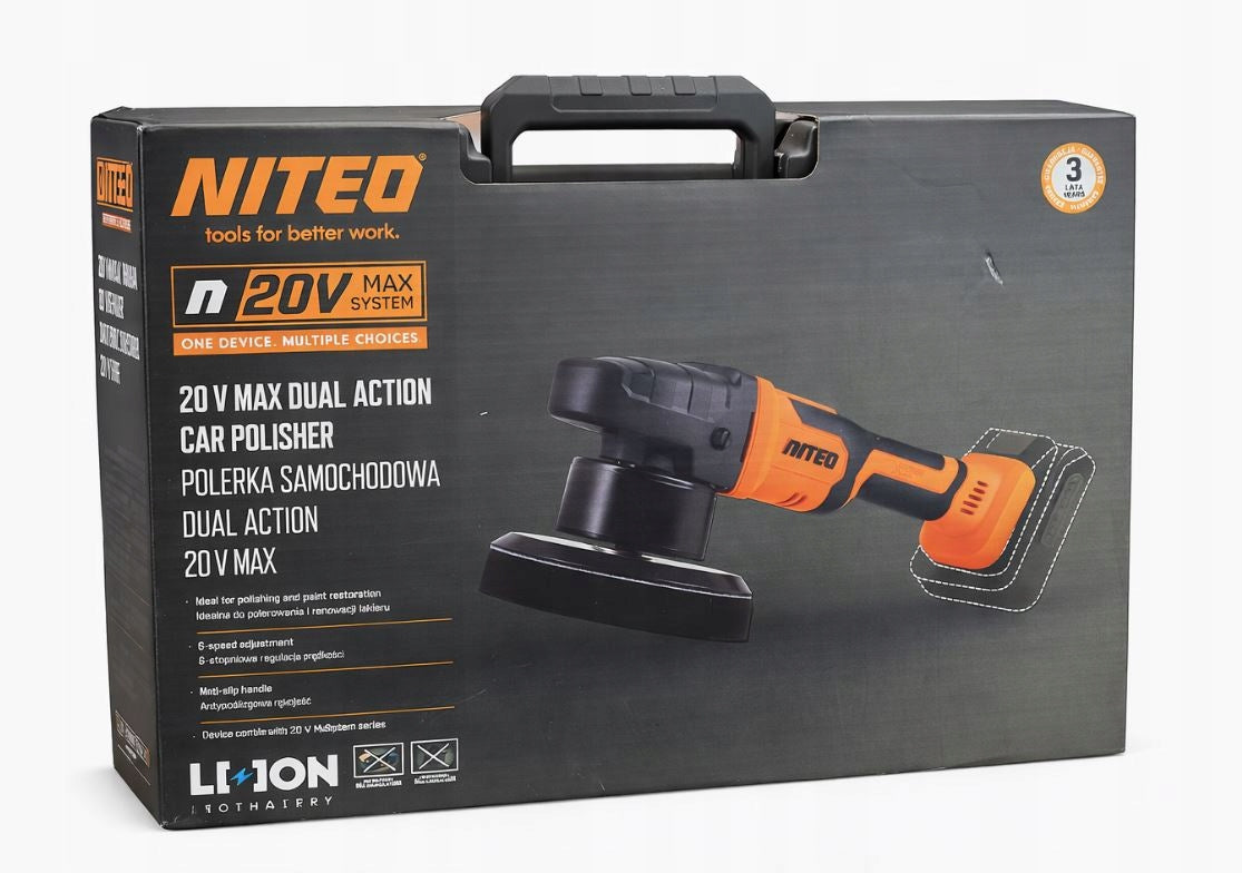 NITEO Car Polisher Dual ACTION 20 V MAX without battery Case