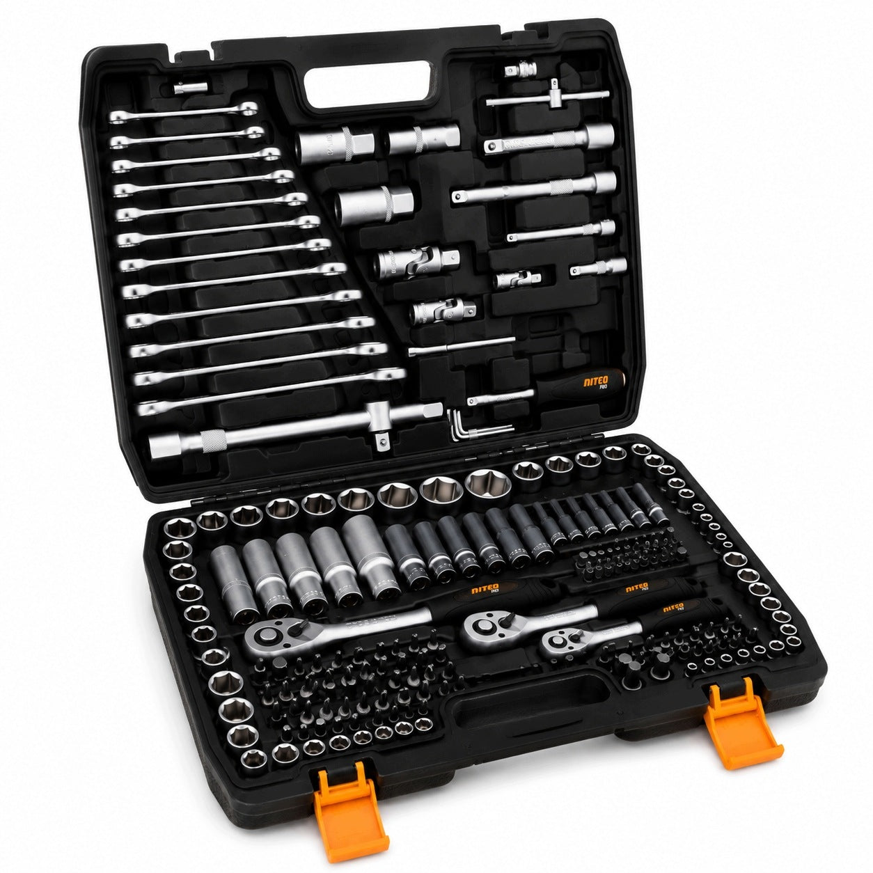 NITEO PRO Set of Caps 216 Elements CrV Suitcase Keys Rattles