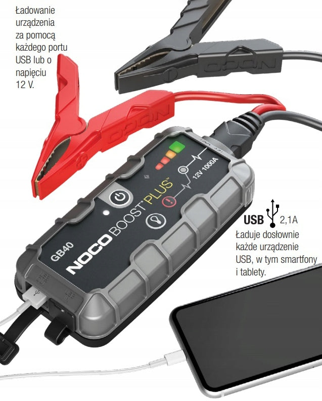 NOCO GB40 LITHIUM JUMP STARTER BOOSTER 12V 1000A Manufacturer code GB40
