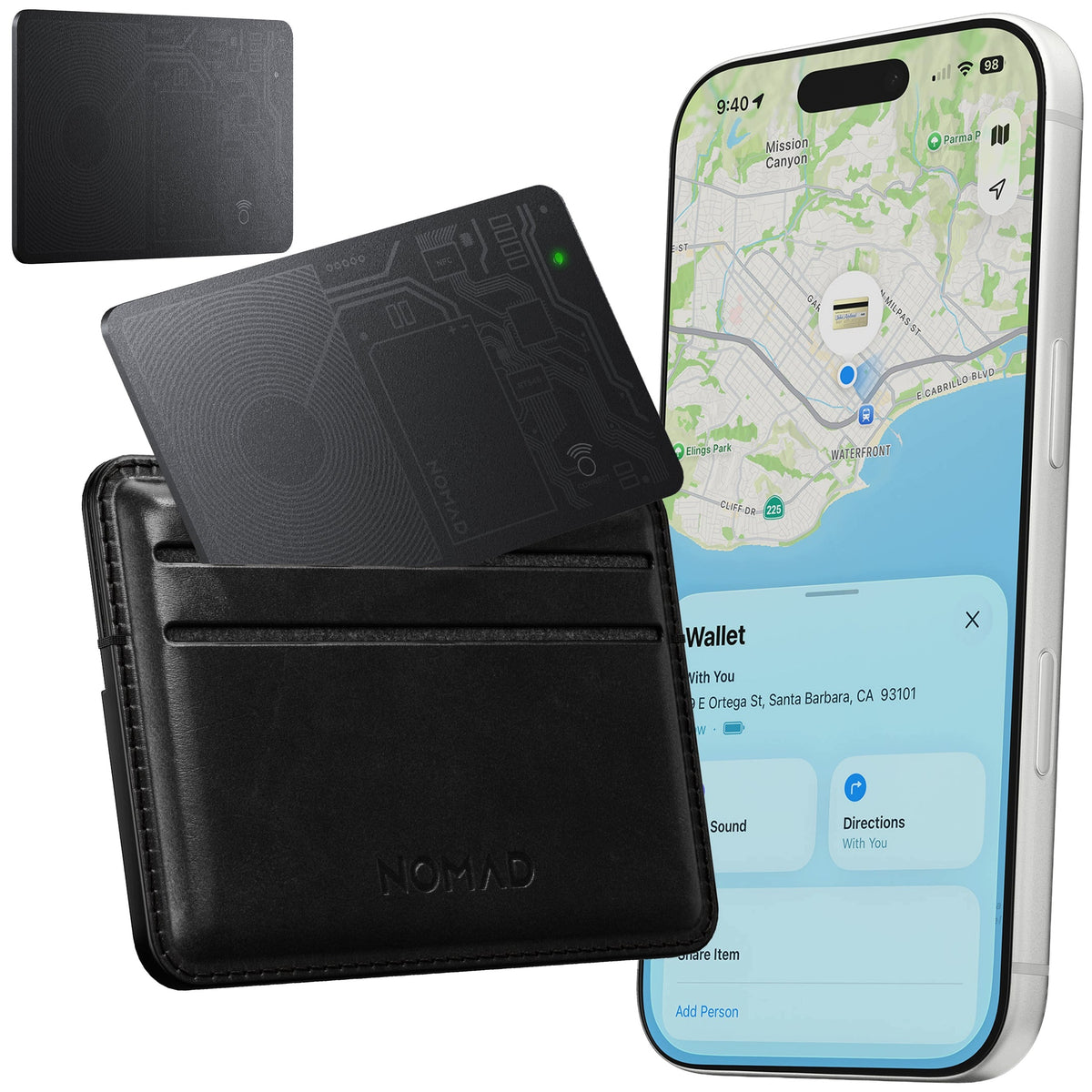 NOMAD Locator for Apple Find My Tracking Card Air Wallet Card