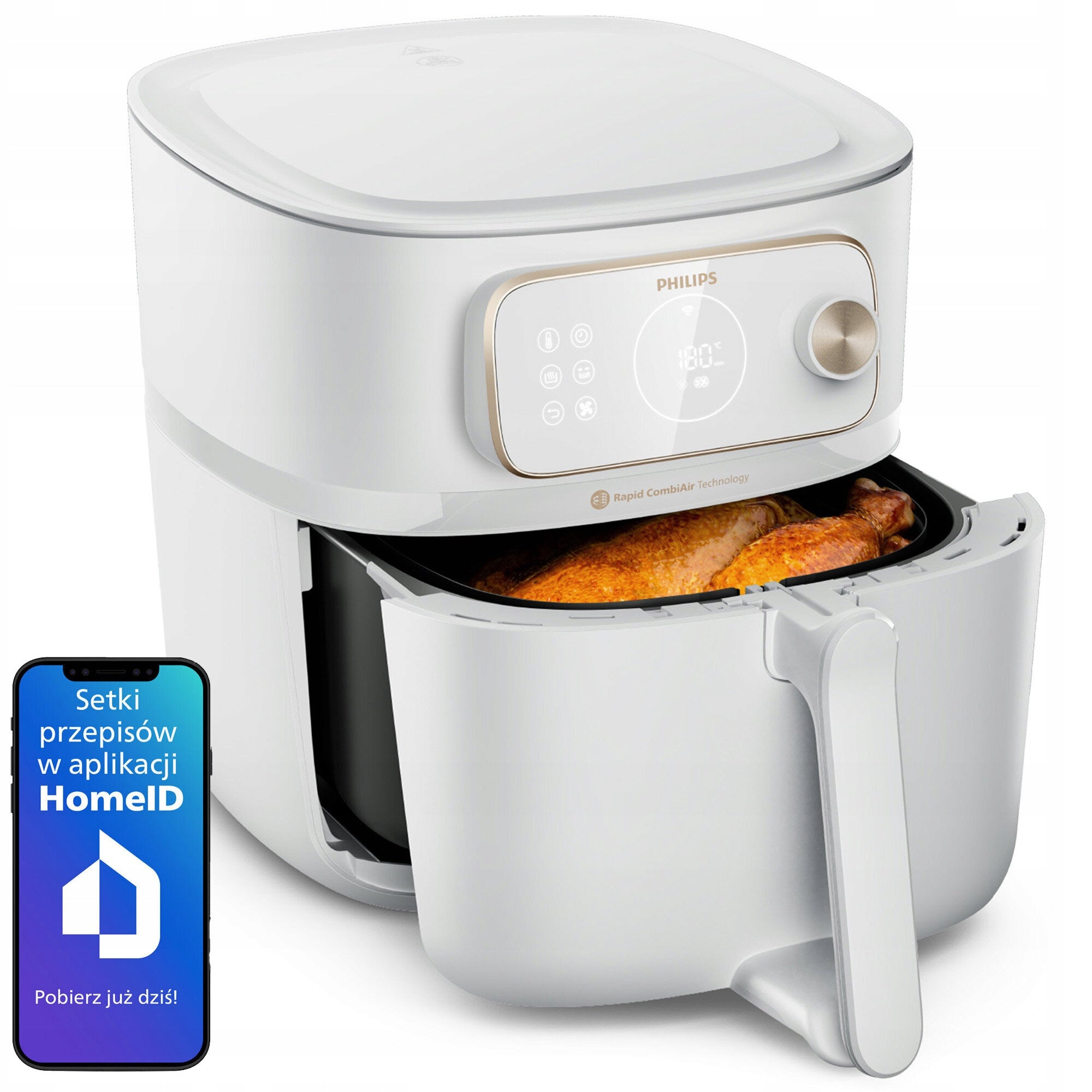 NON-FAT AIR FRYER AIRFYRER PHILIPS 2200W WIFI CONTROL BASKET 8,3L Packaging status original