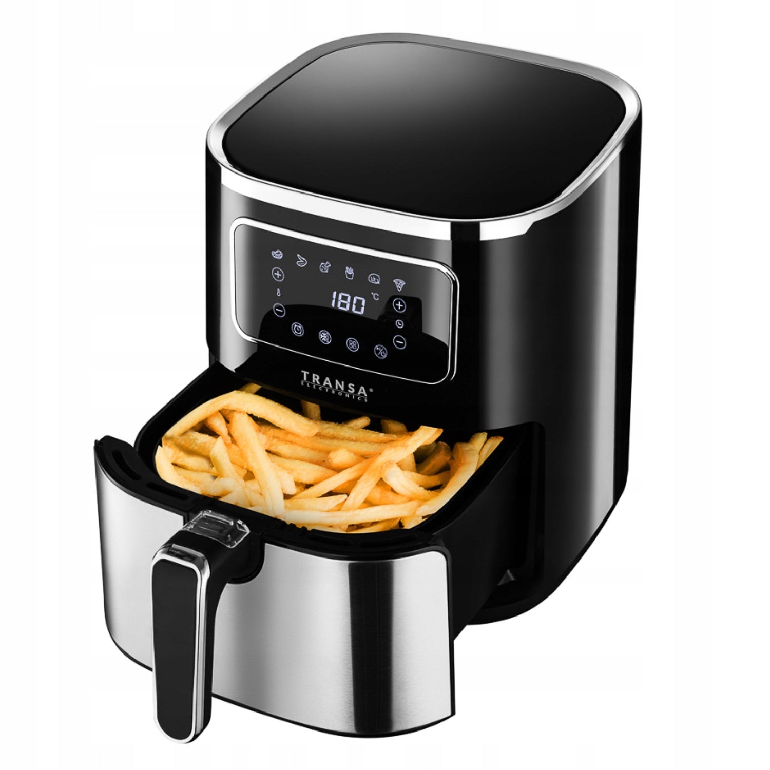 NON-FAT AIR FRYER INOX 6 PROGRAMS XXL 5L 1700W Brand Transa Electronics