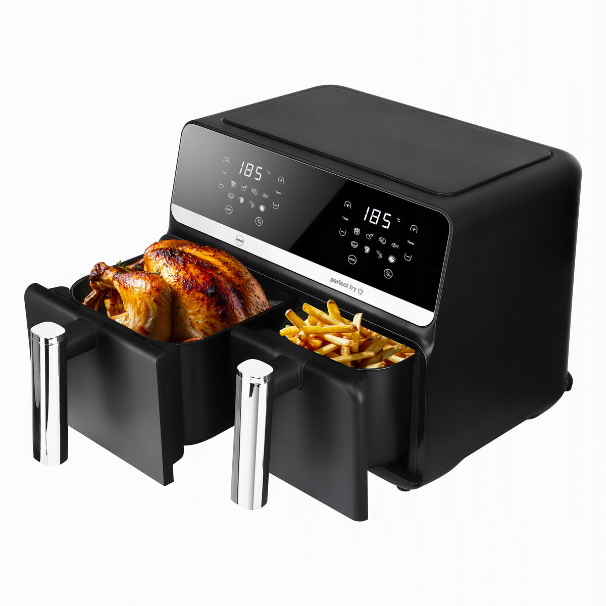 NON-FAT DOUBLE AIR FRYER 9L 2200W TWO-CHAMBER OVEN