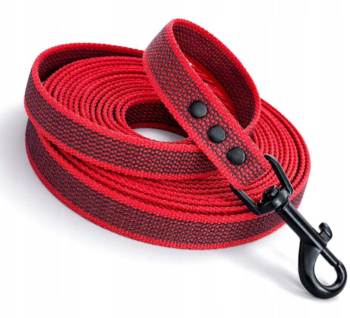 NON-SLIP DOG LEASH FOR TRAINING CORD RUBBERIZED WEBBING 3m Manufacturer code SMYCZ.AP.RED.3