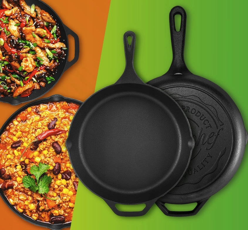 NON-STICK FRYING PAN CAST IRON SET WITHOUT OIL INDUCTION Brand NUTRICHEF