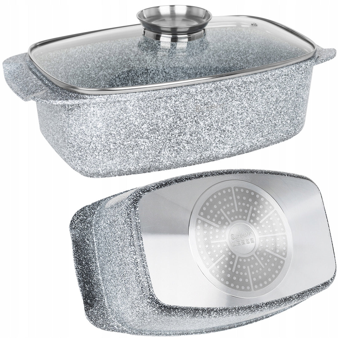 NON-STICK NON-STICK PAN 6,5L GRANITE GOOSEBERRY