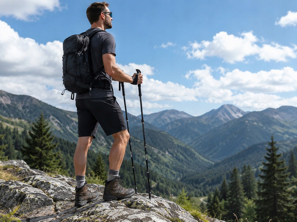 NORDIC WALKING POLES 2 TREKKING POLES FOR WALKING ADJUSTABLE FOLDING Product weight with unit packaging 632 kg