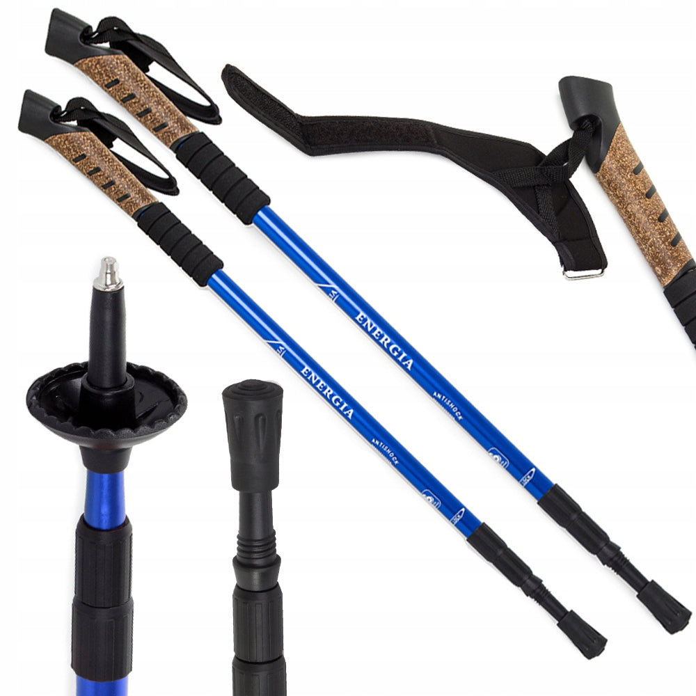 NORDIC WALKING POLES ADJUSTABLE FOR WALKING TELESCOPIC TREKKING SET