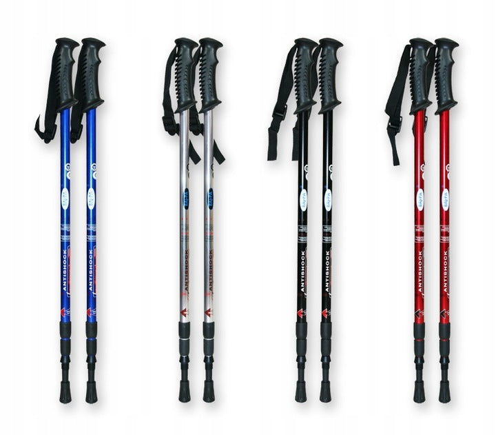 NORDIC WALKING POLES FOLDING POLES ADJUSTABLE FOR TELESCOPIC WALKING Color blue