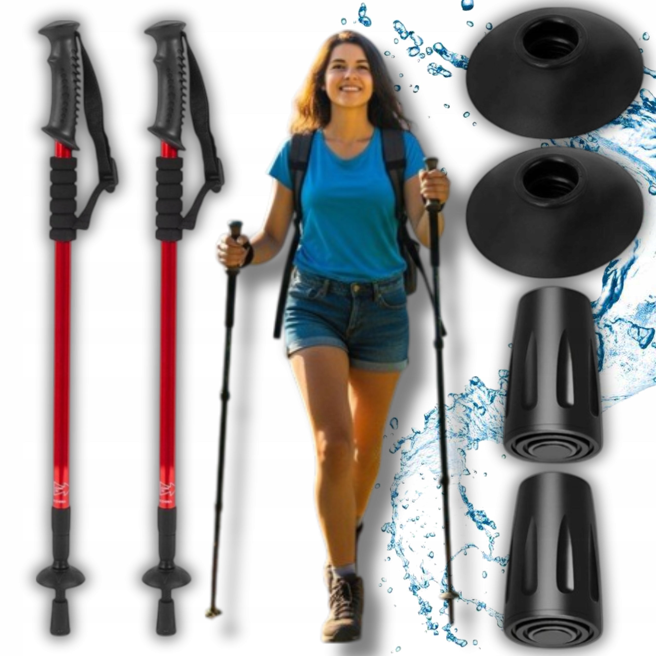 NORDIC WALKING POLES FOLDING POLES ADJUSTABLE FOR TELESCOPIC WALKING