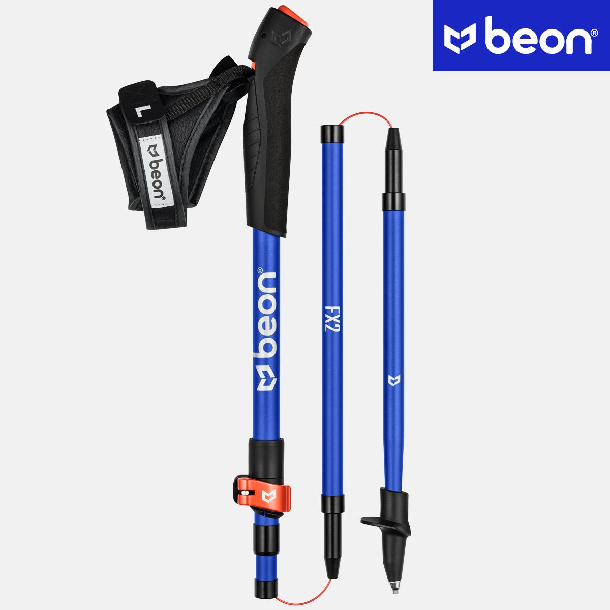 NORDIC WALKING POLES FOLDING WALKING POLES ADJUSTABLE Color blue
