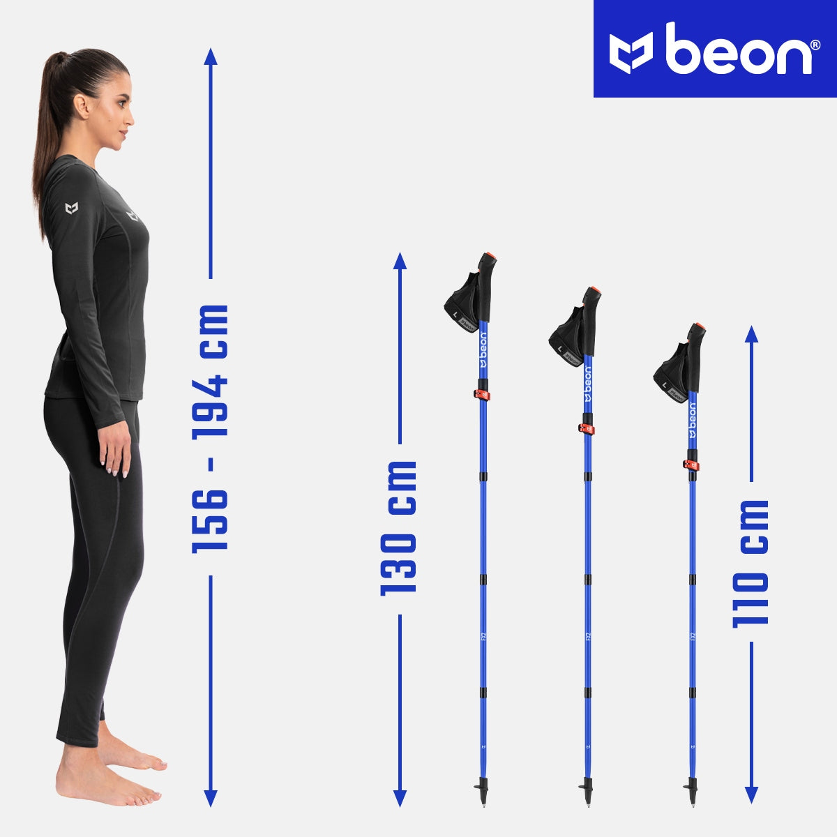 NORDIC WALKING POLES FOLDING WALKING POLES ADJUSTABLE EAN (GTIN) 5906022580863