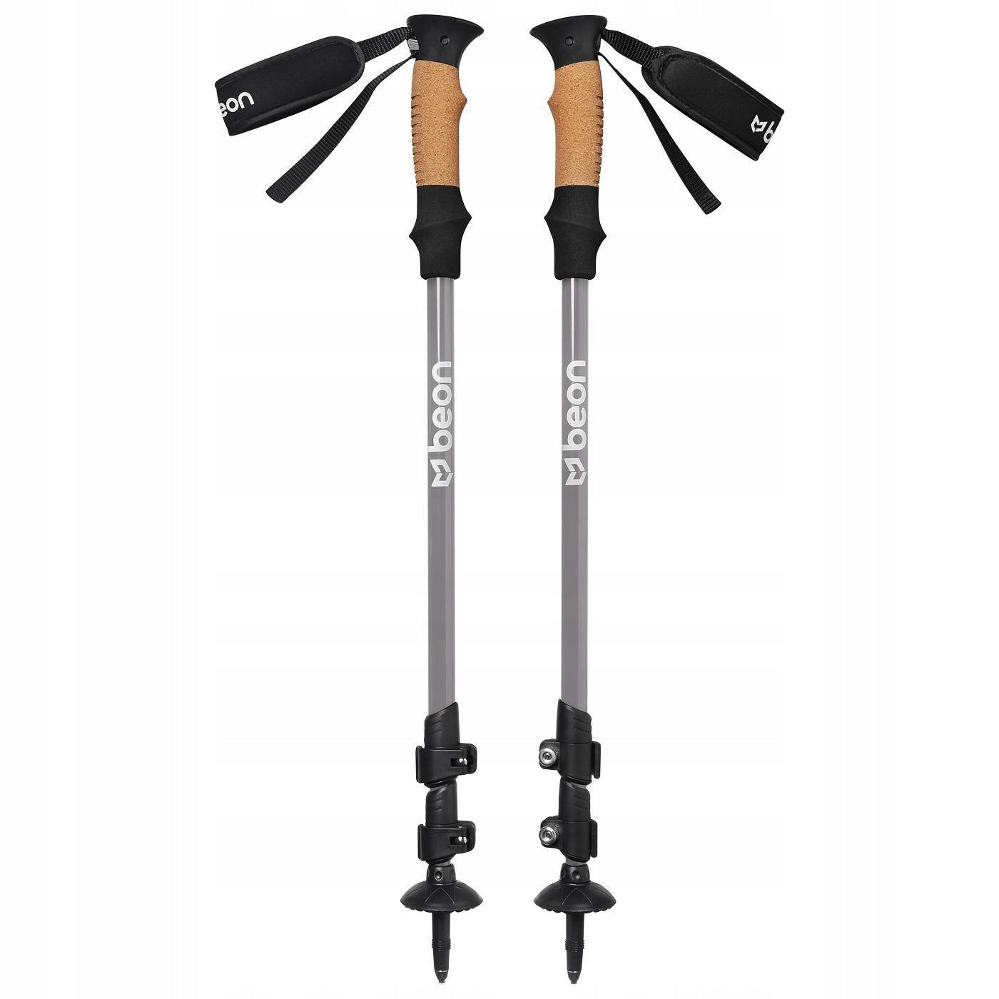 NORDIC WALKING POLES FOR WALKING IN THE MOUNTAINS ADJUSTABLE Color gray