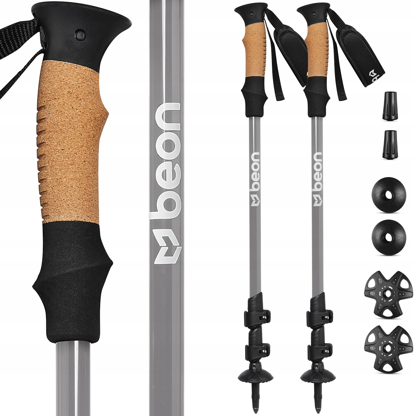 NORDIC WALKING POLES FOR WALKING IN THE MOUNTAINS ADJUSTABLE