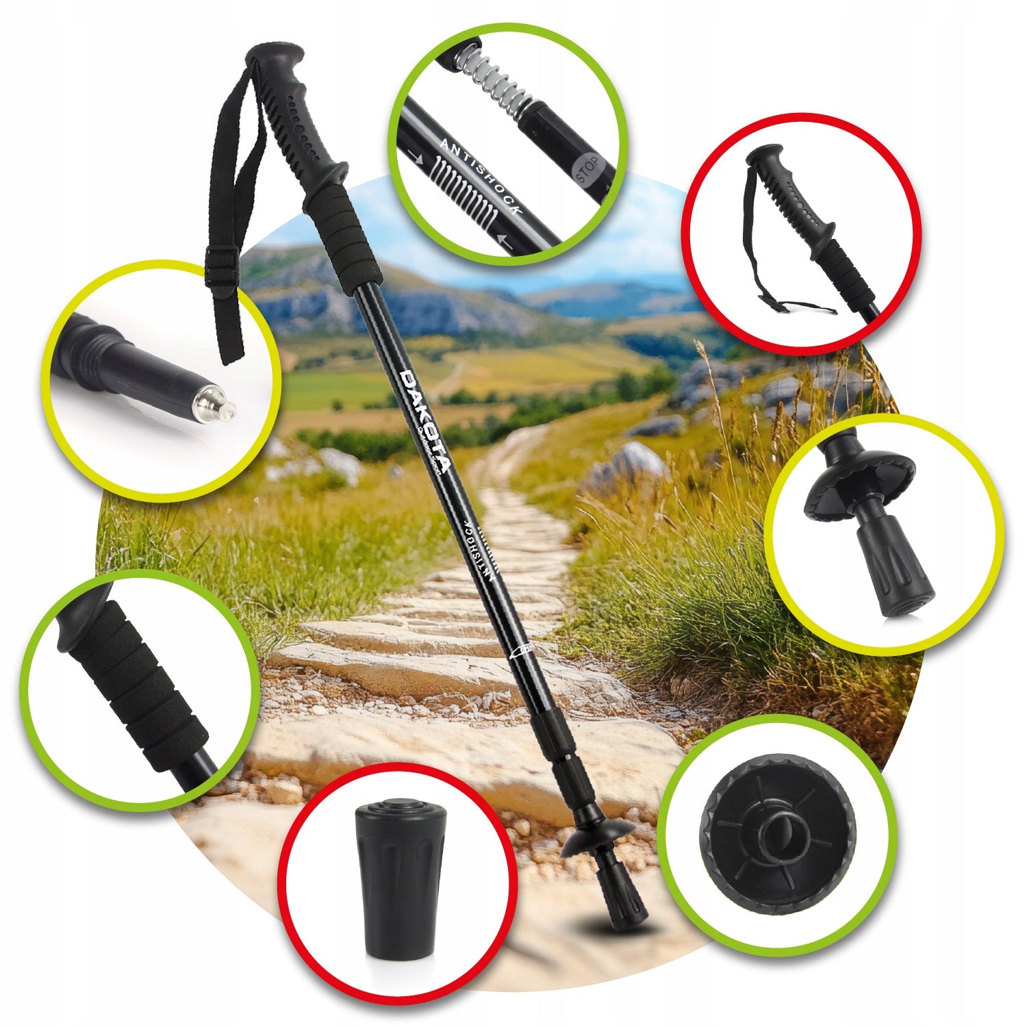 NORDIC WALKING POLES For walking pilgrimage LIGHT in the mountains Packaging status original