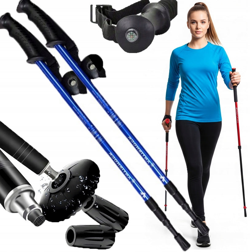 NORDIC WALKING POLES / MOUNTAINS – ADJUSTABLE, LIGHTWEIGHT, ALUMINIUM UNIVERSAL Manufacturer code złote