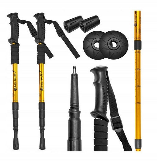 NORDIC WALKING POLES / MOUNTAINS – ADJUSTABLE, LIGHTWEIGHT, ALUMINIUM UNIVERSAL